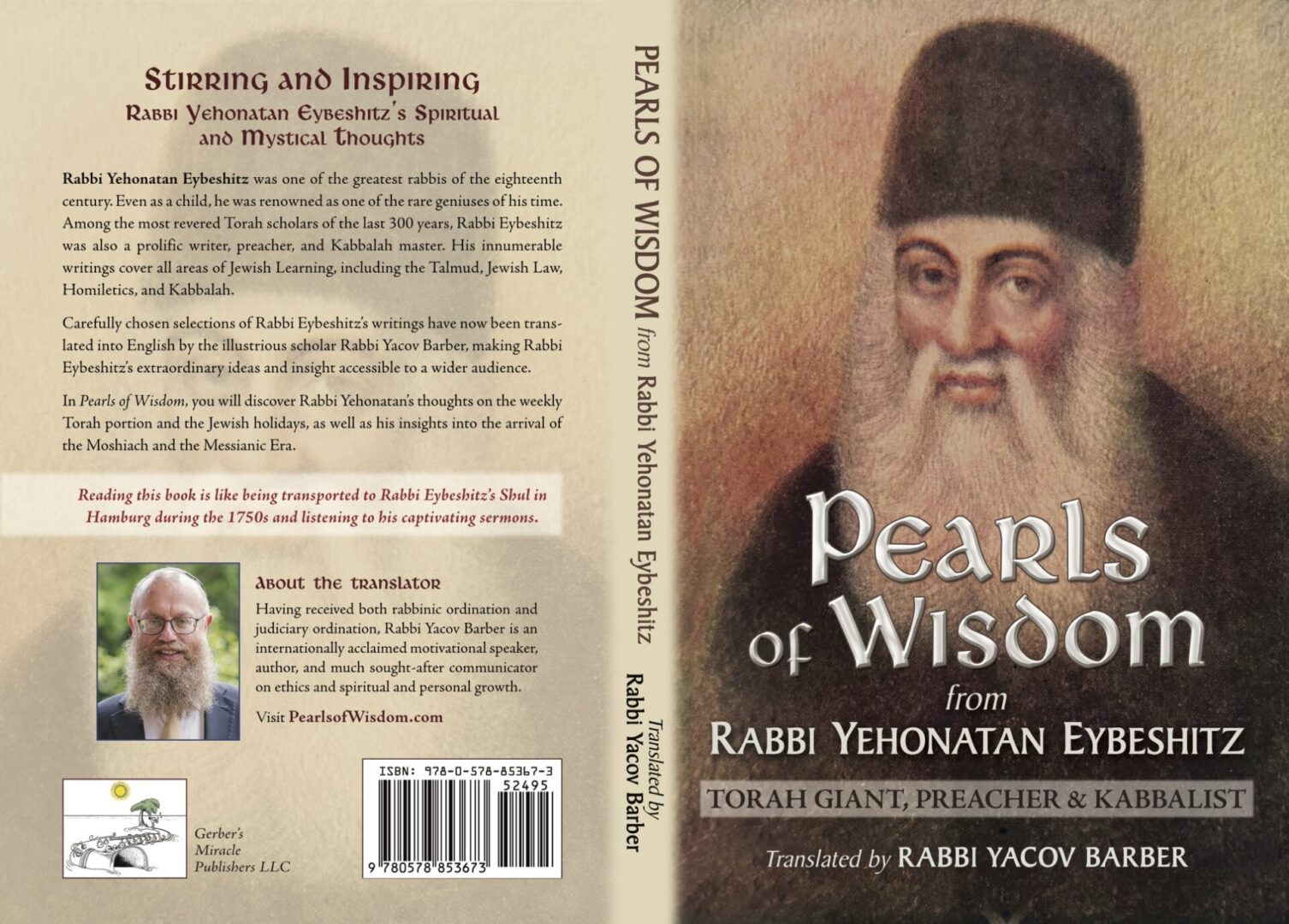 A book cover with an image of a rabbi.